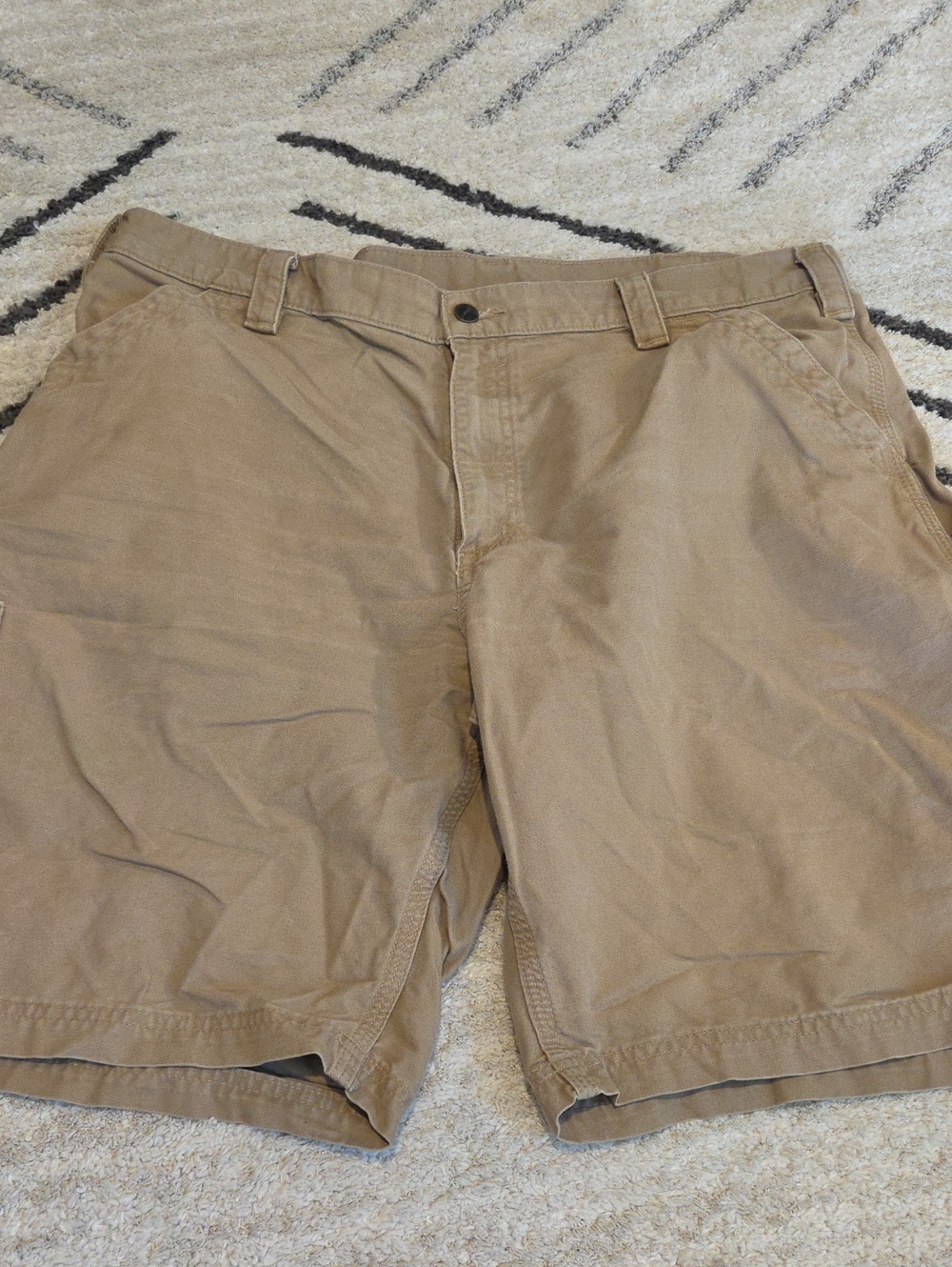 Carhartt Men's Flat-Front Shorts in Brown Tan